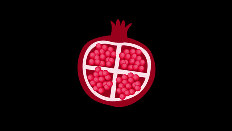 a-pomegranate-cut-in-half-icon-concept-loop-animation-video-with-alpha-channel