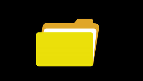 a-yellow-folder-icon-concept-loop-animation-video-with-alpha-channel
