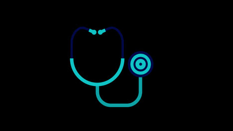 a-stethoscope-with-a-stethoscope-attached-to-it-icon-concept-loop-animation-video-with-alpha-channel