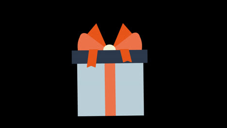 A-gift-box-with-a-bow-icon-concept-loop-animation-video-with-alpha-channel