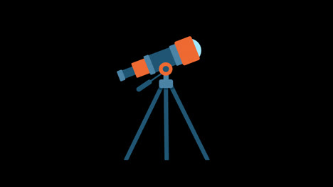 Teleskop-Symbol-Astronomie-Transparenter-Hintergrund-Mit-Alphakanal