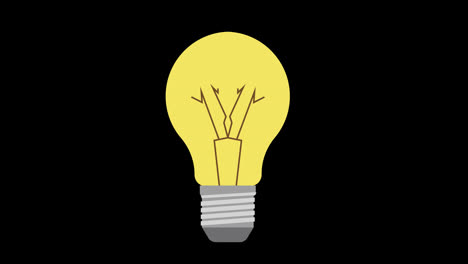 a-yellow-light-bulb-icon-concept-loop-animation-video-with-alpha-channel