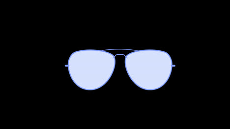 sun-glasses-icon-concept-loop-animation-video-with-alpha-channel