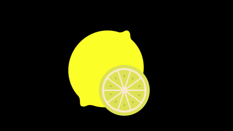 A-lemon-with-a-slice-of-lemon-concept-animation-with-alpha-channel