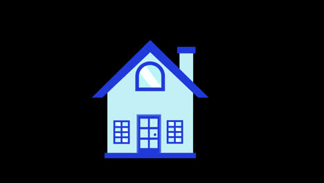 Eine-Haussymbol-Animation-Für-Ein-Immobilienkonzept-Mit-Alphakanal