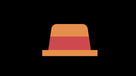 Cowboy-Hat-icon-concept-loop-animation-video-with-alpha-channel