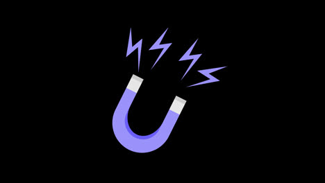 magnet-with-lightning-coming-out-of-it-icon-concept-loop-animation-video-with-alpha-channel