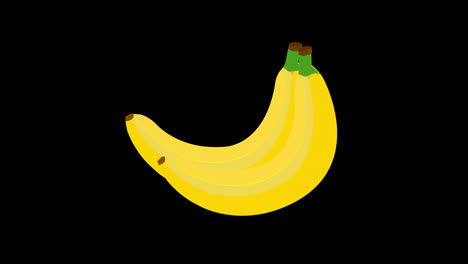 Ein-Haufen-Bananen-Icon-Konzept-Loop-Animationsvideo-Mit-Alphakanal