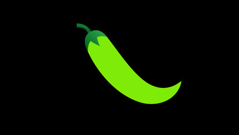 a-green-chili-pepper-icon-concept-loop-animation-video-with-alpha-channel