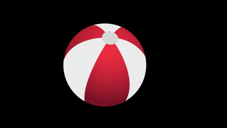 a-red-and-white-beach-ball-icon-concept-loop-animation-video-with-alpha-channel