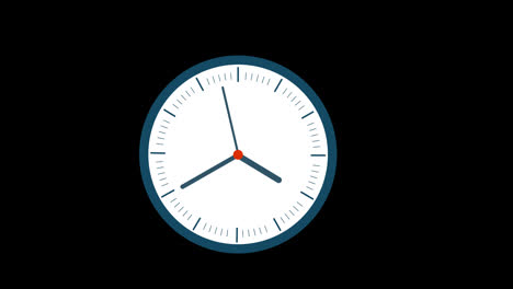 a-black-and-white-clock-with-roman-numerals-icon-concept-loop-animation-video-with-alpha-channel