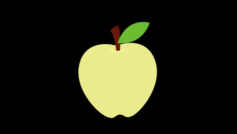 An-apple-icon-with-a-green-leaf-on-top-,-symbolizing-freshness-concept-animation-with-alpha-channel