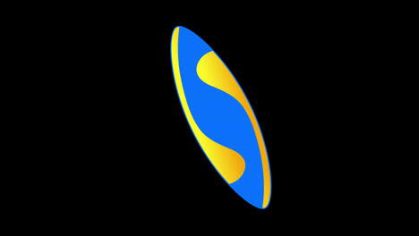 a-blue-and-yellow-surfboard-icon-concept-loop-animation-with-alpha-channel