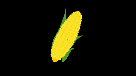 Corn-Flat-Animated-icon-concept-loop-animation-video-with-alpha-channel