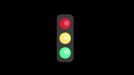 a-traffic-light-with-three-different-colored-lights-icon-concept-loop-animation-video-with-alpha-channel