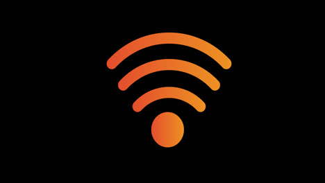 Ein-Orangefarbenes-WLAN-Symbol-Konzept-Loop-Animationsvideo-Mit-Alphakanal