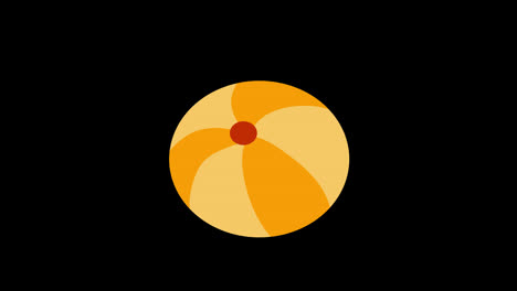 Eine-Konzeptschleifenanimation-Mit-Gelben-Und-Orangefarbenen-Beachball-Symbolen-Mit-Alphakanal