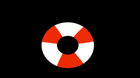 an-red-and-white-life-preserver-icon-concept-loop-animation-with-alpha-channel