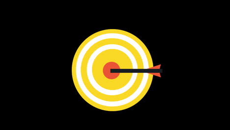 target-with-an-arrow-in-the-center-concept-animation-with-alpha-channel