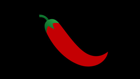 a-red-chili-pepper-icon-concept-loop-animation-video-with-alpha-channel