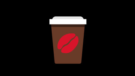a-coffee-cup-with-coffee-beans-concept-loop-animation-video-with-alpha-channel