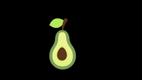 an-avocado-cut-in-half-with-a-leaf-concept-animation-with-alpha-channel