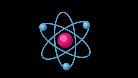 Atom,-Molekulare-Chemie-Oder-Physik-Icon-Konzept-Loop-Animationsvideo-Mit-Alphakanal