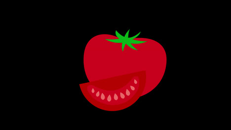 a-red-tomato-sign-icon-concept-loop-animation-video-with-alpha-channel