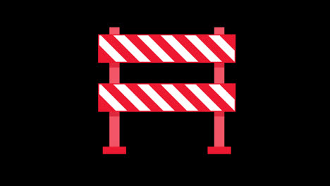 A-red-and-white-striped-road-barrier-concept-loop-animation-video-with-alpha-channel