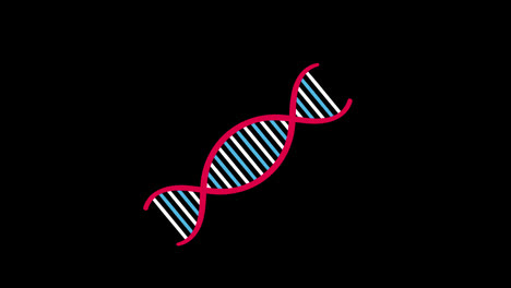 DNA-Strang-Wissenschaftsmolekül-Design-Symbol-Konzept-Loop-Animationsvideo-Mit-Alphakanal