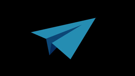 a-yellow-paper-airplane-flying-icon-concept-loop-animation-video-with-alpha-channel