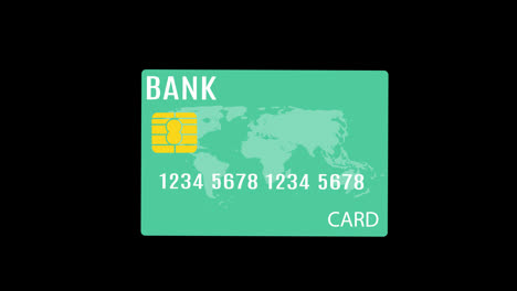 Eine-Bankkreditkarte-Mit-Einer-Weltkartensymbol-Konzeptanimation-Mit-Alphakanal