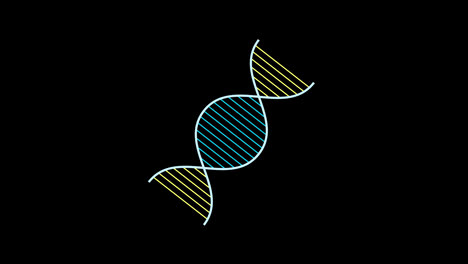 Cadena-De-Adn-Ciencia-Molécula-Diseño-Icono-Concepto-Bucle-Animación-Vídeo-Con-Canal-Alfa
