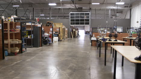 Interior-Of-Factory-With-Empty-Work-Benches-Shot-On-R3D