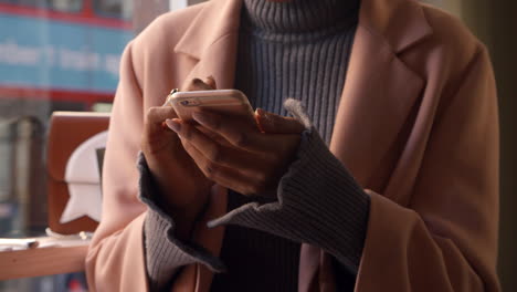 Close-Up-Of-Woman-Connecting-With-Social-Media-In-Restaurant