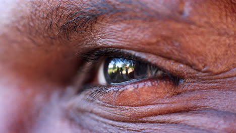 Close-up-detail-of-the-eye-of-a-middle-aged-black-man
