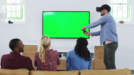 Friends-Playing-Computer-Game-With-Virtual-Reality-Headset