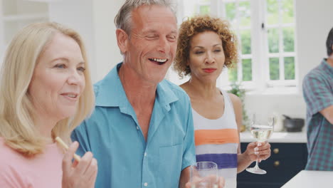 Eine-Gruppe-Multikultureller-Seniorenfreunde-Trifft-Sich-Im-Sommerurlaub-Zu-Einem-Drink-In-Der-Ferienwohnung