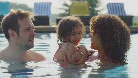 Mutter-Und-Vater-Vergnügen-Sich-Im-Sommerurlaub-Mit-Ihrer-Tochter-Im-Schwimmbad