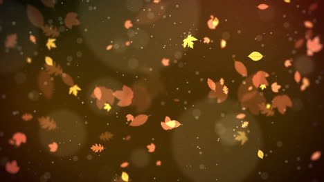 HerbstlichthintergrundHerbstlichthintergrund-Mit-Fallendem-Herbstblatt-Und-Partikellicht,-Auch-Guter-Hintergrund-Für-Szenen-Und-Titel,-Logos.-4k-Uhd,-Geloopt