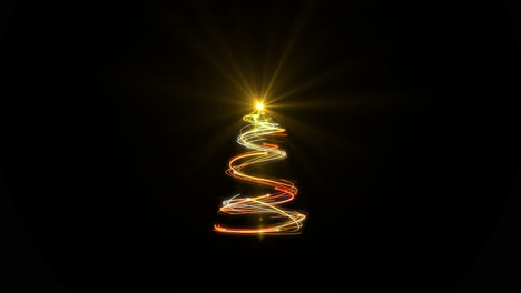 El-árbol-De-Navidad-Con-Elementos-Alfa-Del-árbol-De-Navidad-Es-Un-árbol-De-Navidad-Dorado-Con-Luces-De-Partículas-En-Bucle-Con-Alfa-Para-Decorar-Tus-Proyectos-Navideños-Resolución-4k-Uhd