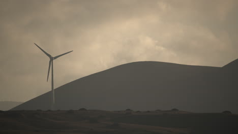 A-monochrome-view-with-a-wind-generator
