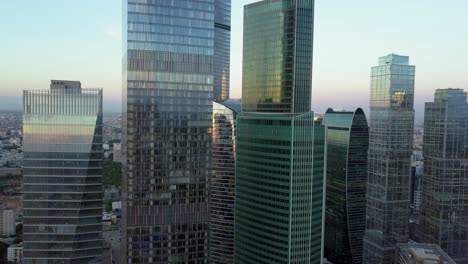 Orbiting-glass-skyscrapers