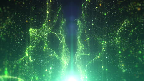 Green-Particle-Lights-Background