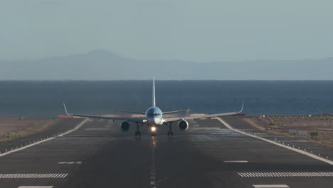 Plane-take-off-from-the-island