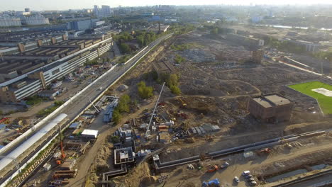 An-aerial-view-of-a-huge-construction-site-close-to-the-industrial-area