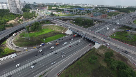 Verkehrsinfrastruktur-In-Moskau,-Luftbild