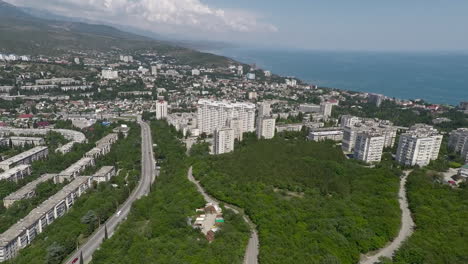 Flying-over-coastal-city-in-Crimea