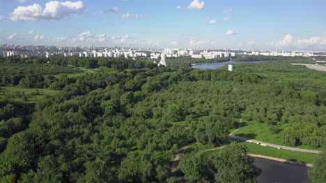 An-aerial-view-of-a-large-green-park-area