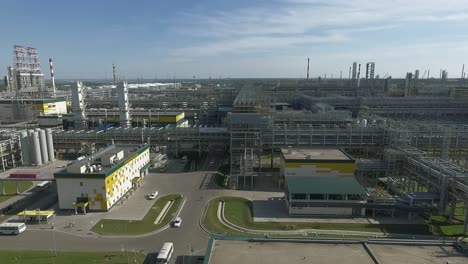Aerial-shot-of-oil-refinery-area